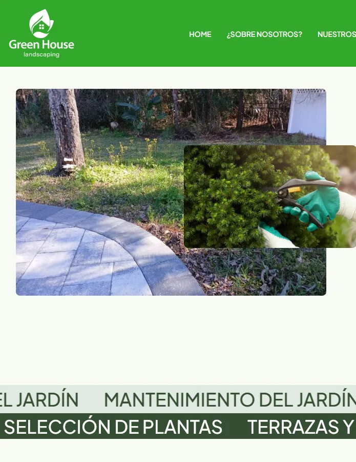 Green House Landscaping website, gardening and landscaping services